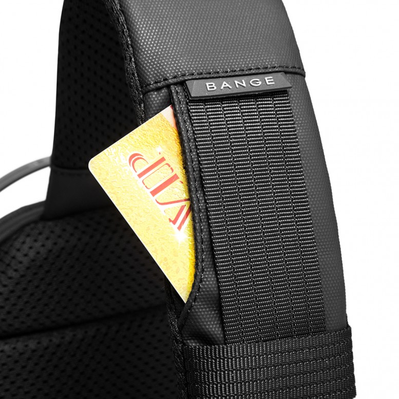 Рюкзак с одной лямкой Bange (BGS7221-Black) с USB Черный