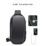 Рюкзак с одной лямкой Bange (BGS7256-Black) с USB Черный