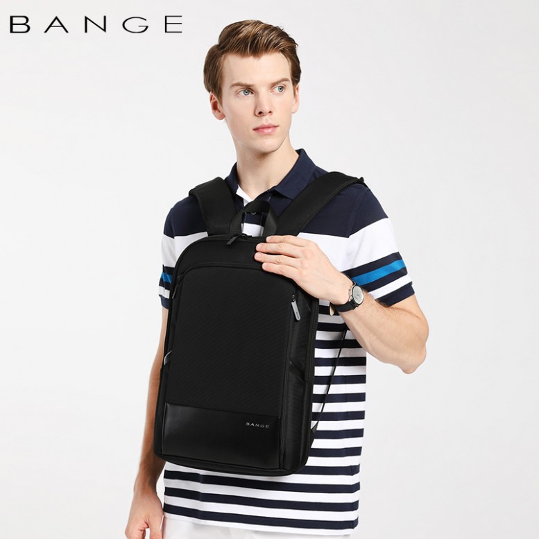 Классический деловой мужской рюкзак Bange (BGS77115 Black) Черный