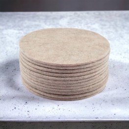 Набір із 12 круглих підставок костерів під чашки кружки 10*10 см Latte-0712 бежевий