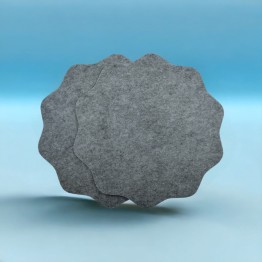 Набір із 2 круглих підставок під гаряче 23*23 см Anthracite-1402 сірий