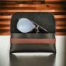 Шкіряний чохол футляр для окулярів 16,5*7,5 см чорний з коричневим case-noir-1003