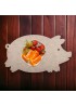 Дитяча підставка килимок під тарілку, гаряче Порося 25*45 см бежева Latte-pork-2201