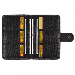 Шкіряний гаманець Empire Leather Craft (WB-crkdl-1) Чорний